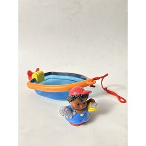 Vintage Little People Michael Fisherman Blue Boat Rare HTF